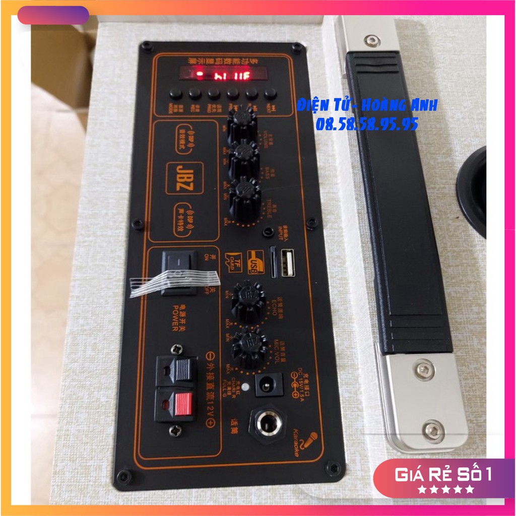 [Mã ELHACE giảm 4% đơn 300K] Loa kéo Jbz-0804.. Bass 2 tấc...Kèm . 1 micro... Kèm sạc- công suất 200W - mẫu mới 2020