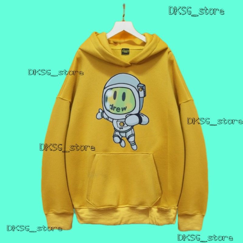 áo hoodie drew , drew mẫu phi hành gia , chất liệu nỉ bông cao cấp , nón 2 lớp dày dặn