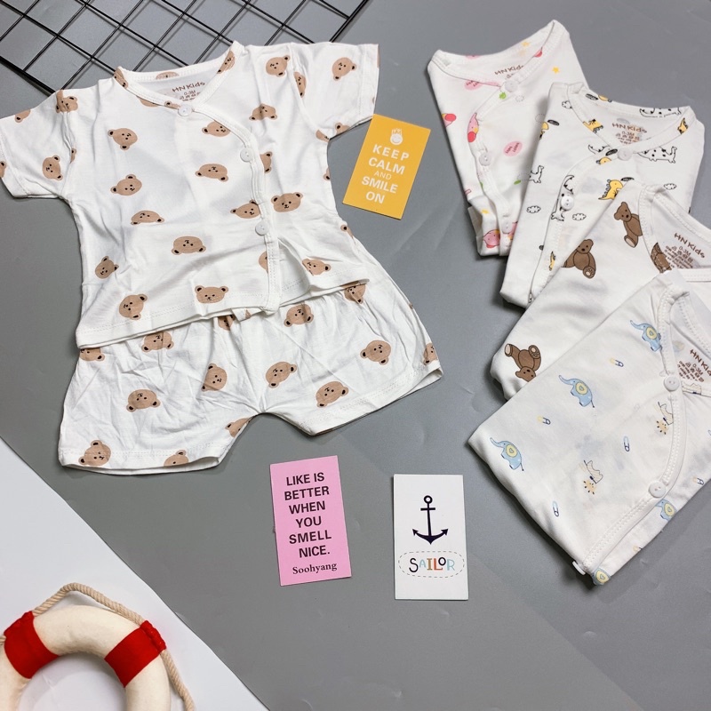 Bộ sơ sinh cộc tay, Đồ sơ sinh cho bé chất pettit, đồ sơ sinh cho bé gái, trai sz 0-3m
