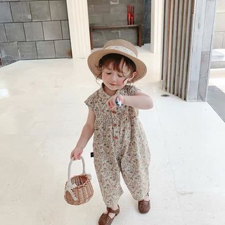 BG538 - BỘ JUMPSUIT HOA NHÍ VITAGE CHO BÉ