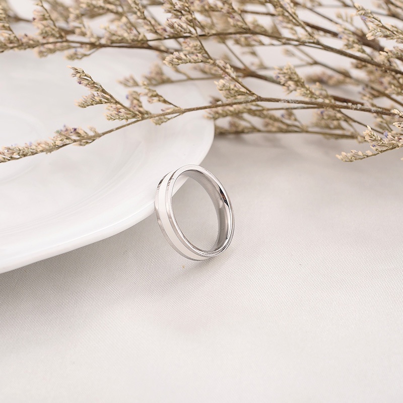 Nhẫn Cưới Cặp Màu Vàng Hồng Và Đen ECGIFT RI022 4mm