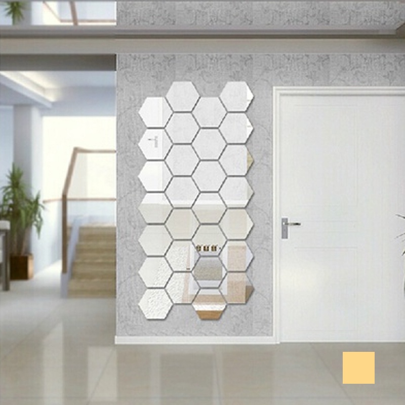 12 Miếng Dán Tường Hình Lục Giác 3D