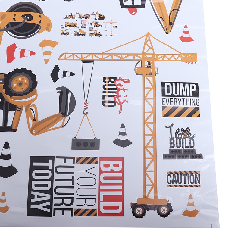 Sticker Dán Tường Hình Xe Tải Xe Tải Vận Chuyển Trang Trí Phòng Bé Trai DIY