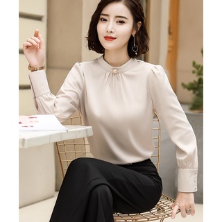 áo sơ mi nữ dài tay , áo sơ mi lụa nữ -TA99