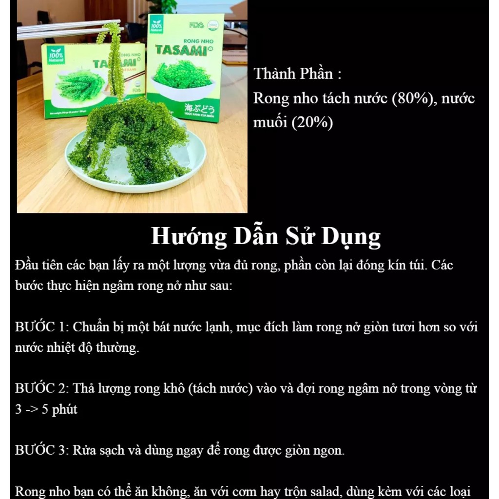 Rong nho Tasami xốt mè rang - Hộp 175g