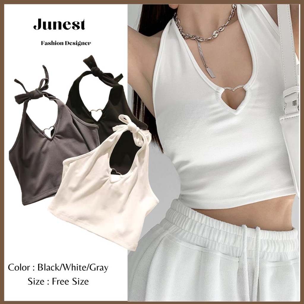 Áo yếm croptop cổ trái tim áo croptop nữ không tay chất cotton mềm mại AYTT001