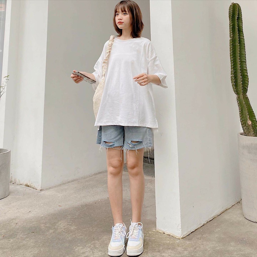 Quần Short Jean Ngố MON Rách Ulzzang