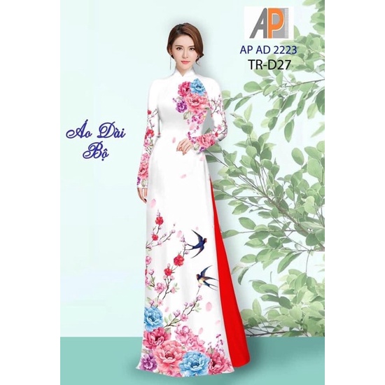 Vải áo dài hoa anh đào