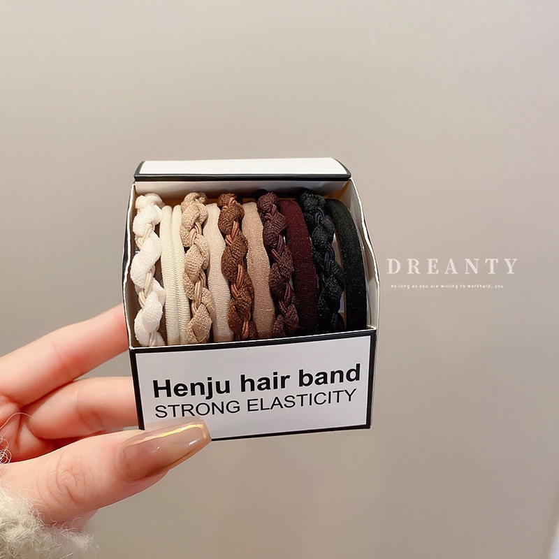 Dây Buộc Tóc Dạng Xoắn Độ Co Giãn Cao Thiết Kế Đơn Giản Dễ Phối Đồ