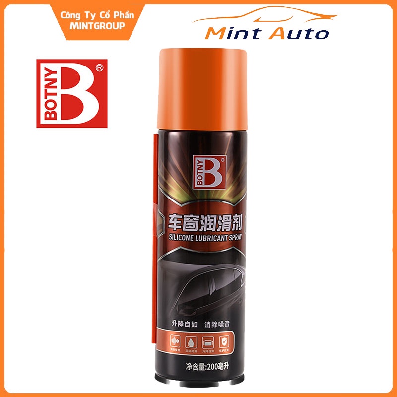 Chai xịt bảo dưỡng gioăng cao su ô tô, xe máy, xe hơi, xe tải, Botny B-2196 dung tích 200ml