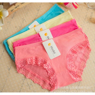 Sỉ combo 3 quần lót nữ cotton ren viền, quần sịp nữ, quần lót ren