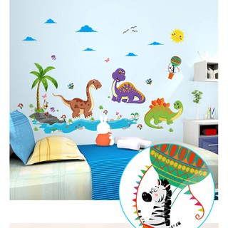 Decal Dán Tường Đảo Khủng Long