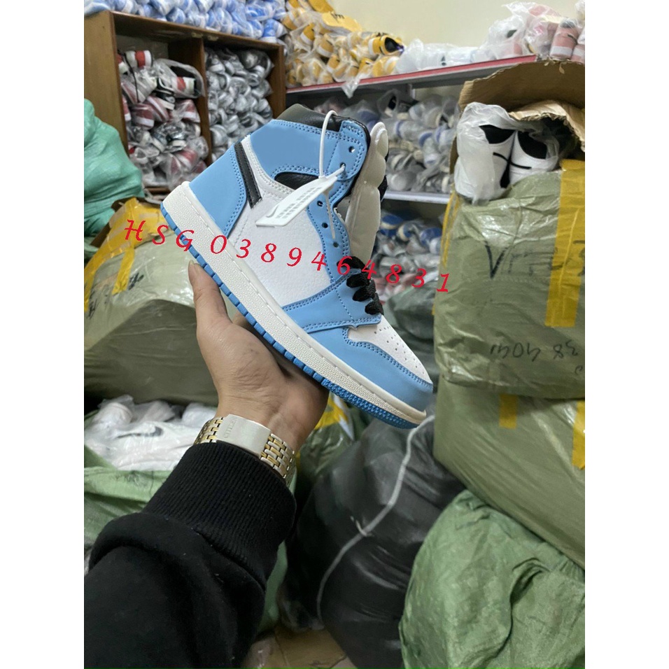 Giày Sneaker Nam Nữ J Hyper Royal, loang cao, milan cao Cao Cổ - Giầy Thể Thao Nam J hyper royal xanh nỉ cao cổ mới