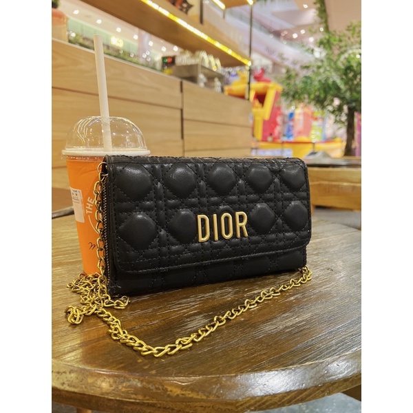 Ví nữ dior bản hot trend (k hộp) nhiều ngăn lót đỏ
