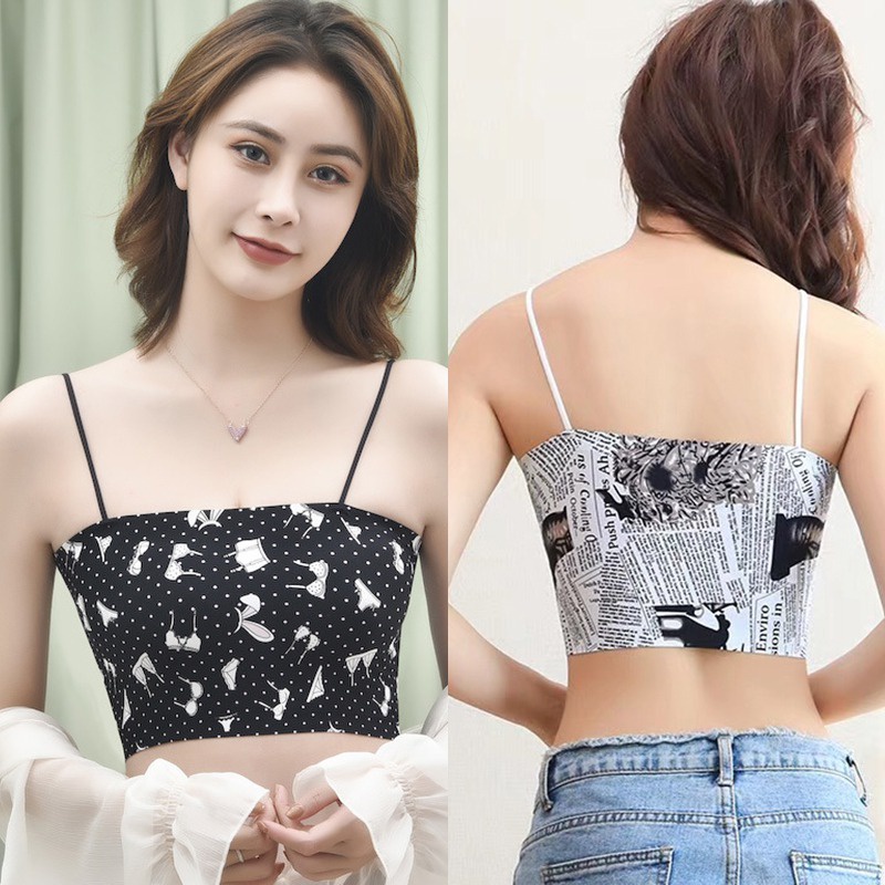 Áo Ống Không Dây In Họa Tiết Thời Trang Quyến Rũ Cho Nữ