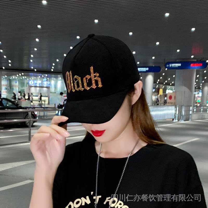 Mũ Lưỡi Trai Đính Đá Phong Cách Đường Phố Thời Trang Hàn Quốc Cho Nam Nữ