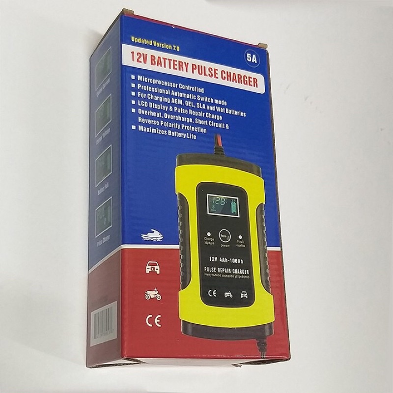 Sạc bình ắc quy ô tô xe máy 12V 4Ah - 100Ah FOXSUR tự ngắt khi đầy