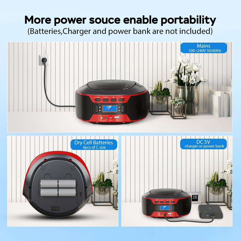Máy Nghe Nhạc MP3 Bluetooth Sớm Học Tiếng Anh / radio / Bánh Mì / Đài Fm Cầm Tay Kiểu Âu Mỹ