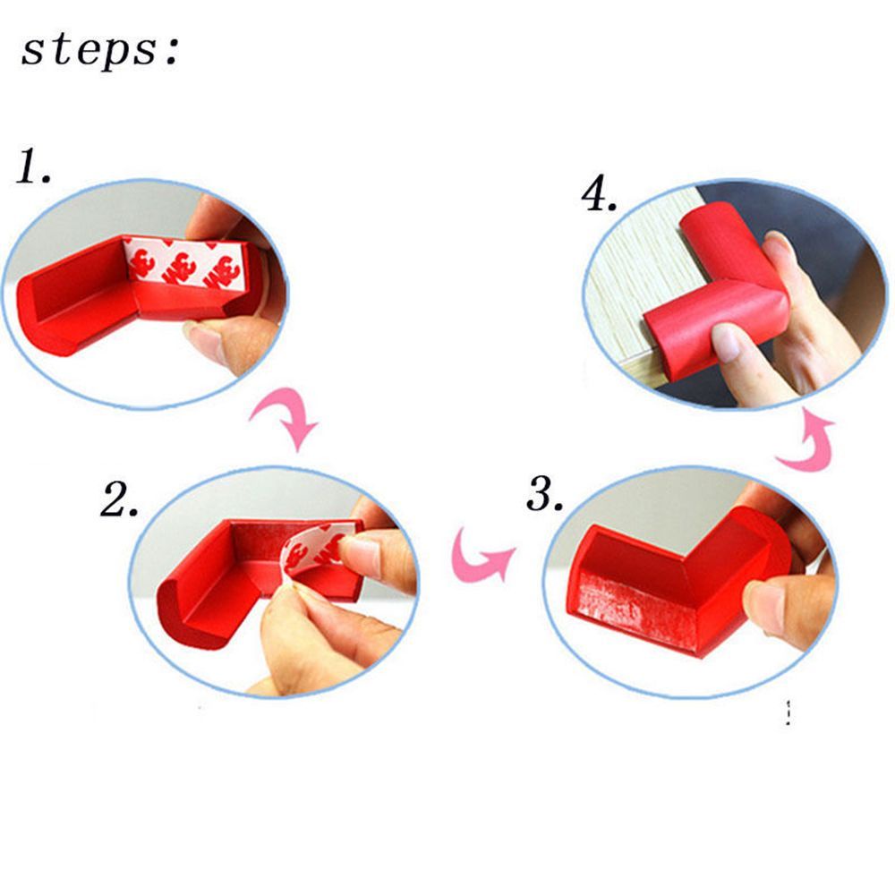YIYU Set 4 miếng đệm cao su dày bọc cạnh bàn bảo vệ an toàn cho trẻ em