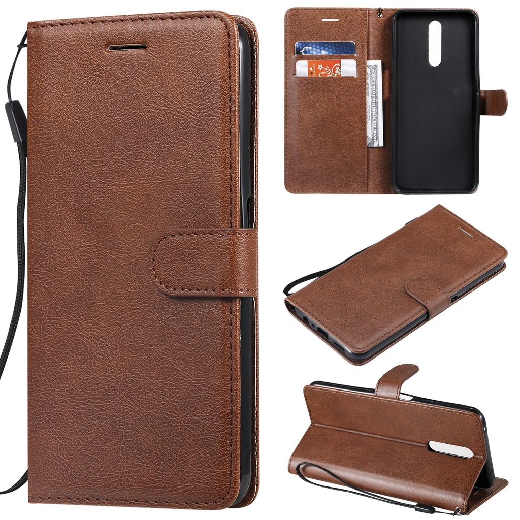 Bao da điện thoại màu trơn đơn giản cho OPPO F11/F11 Pro