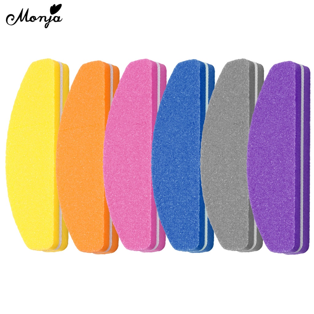 Dũa móng tay MONJA mini hai mặt 100/ 180 grit làm sạch được sử dụng lại được tiện lợi