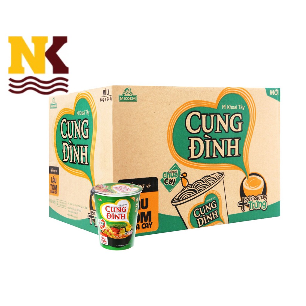 Mì ly cung đình lẩu tôm chua cay 71g x 24 ly