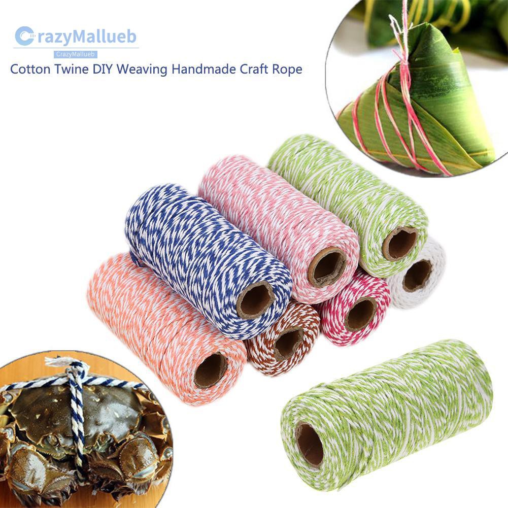 Cuộn dây cotton 100m phối màu xinh xắn chuyên dụng để làm thủ công