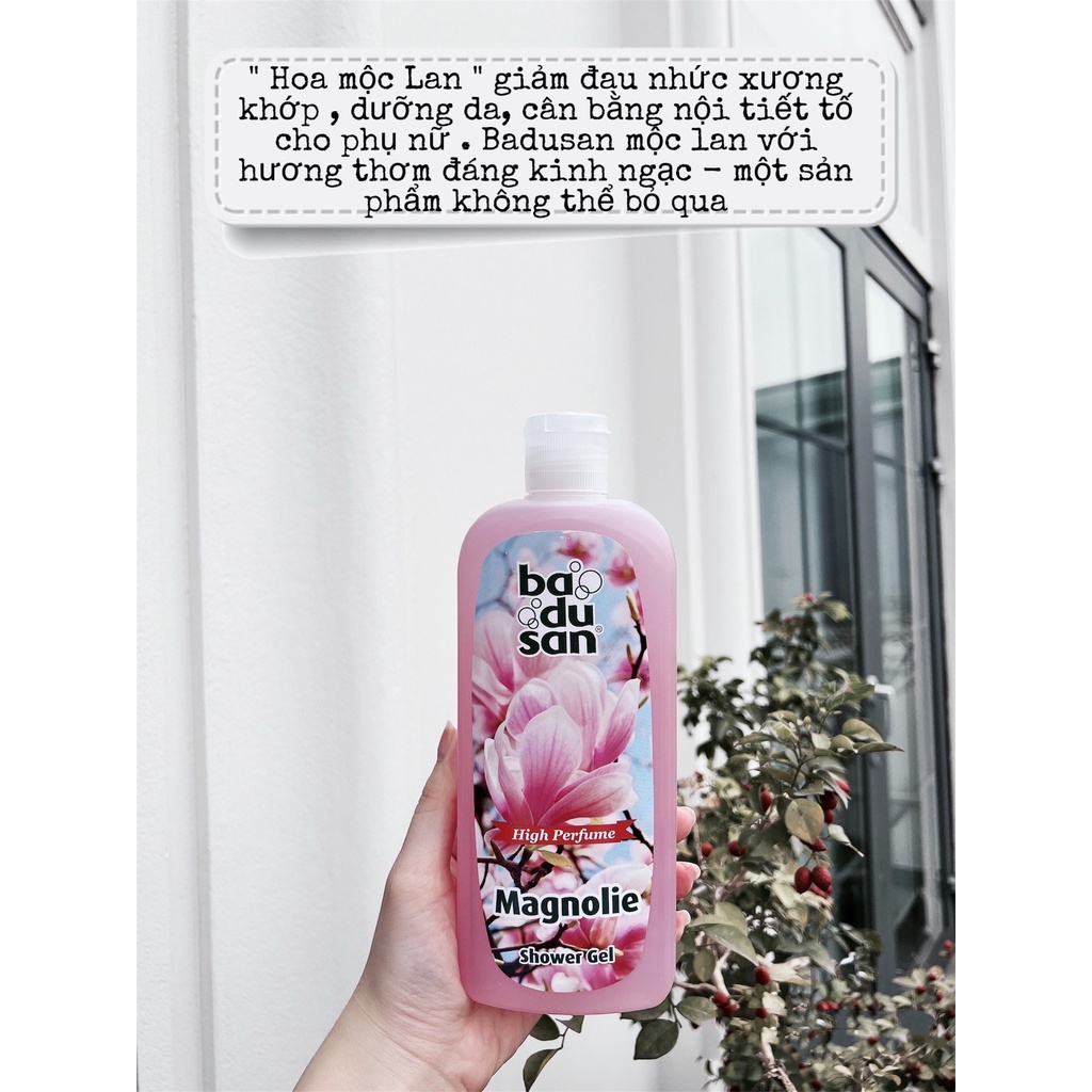 Sữa tắm nước hoa thuần chay Organic Badusan Magnolie  500ml - Hương Chất Cosmetic