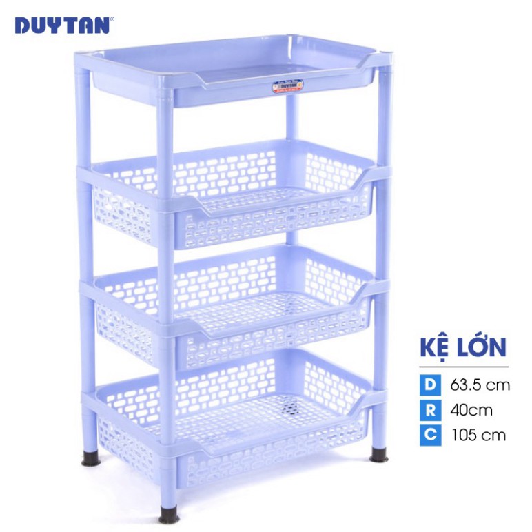 Kệ Nhựa Duy Tân size lớn loại 4 ngăn không bánh xe - K633/4