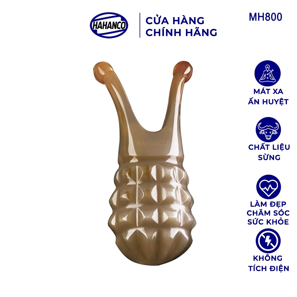 Dụng Cụ Massage Mũi Mắt Bằng Sừng HAHANCO Thon Gọn Mũi/ Thông Tuyến Nước Mắt - MH800