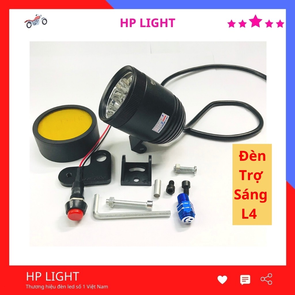 Đèn Trợ Sáng L4 Chính Hãng Siêu Sáng , Bảo Hành 6 Tháng_Đèn Led HP LIGHT