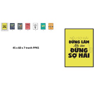 Combo 7 tranh dán tường HD Động Lực CB7301020 KT 45 x 60 cm x 7 bức kim sa