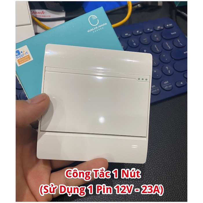 Công Tắc Thông Minh Wifi eWeLink Basic Mini (Có Hỗ Trợ BLuetooth) &amp; Điều Khiển Cầm Tay Và Dán Tường