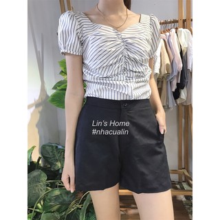 P17 - SET ÁO SỌC QUẦN SHORT LINEN
