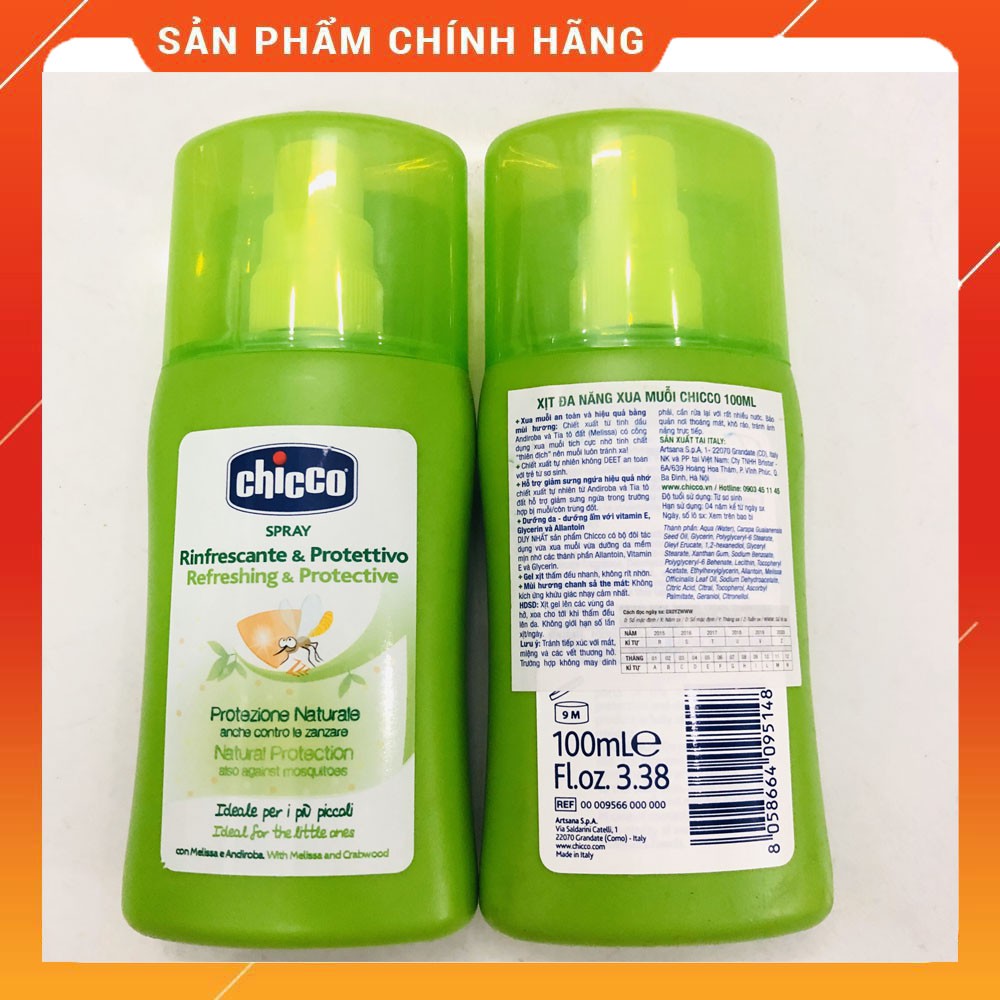 Xịt chống muỗi Chicco Extra 100ml