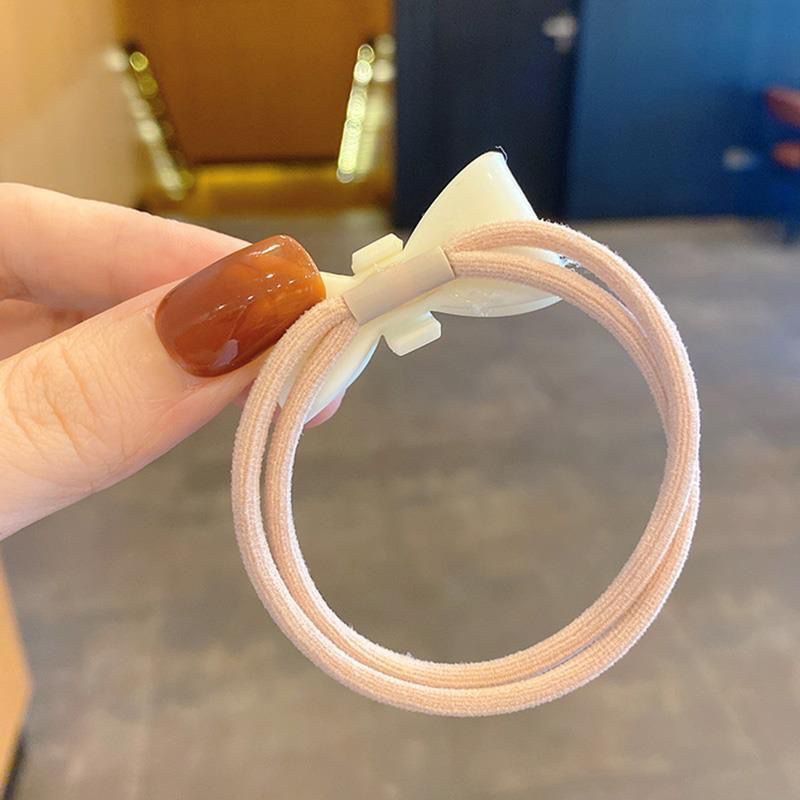 Dây Buộc Tóc Cao Su Co Giãn Màu Trà Sữa Phong Cách Hàn Quốc Thời Trang