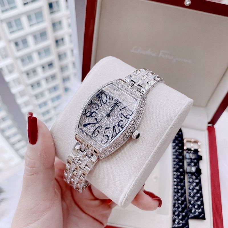 Đồng hồ nữ davena D31525 dây thép hai màu silver và rose