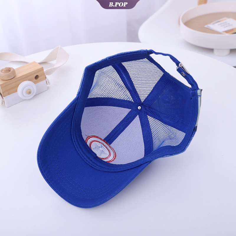 Mũ Lưỡi Trai Phối Lưới Họa Tiết Hoạt Hình Disney Spiderman Batman Mickey Cho Bé 2-8 Tuổi