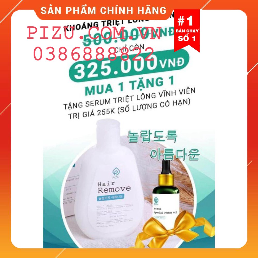 [HÀNG CHÍNH HÃNG] COMBO KEM TẨY LÔNG VÀ SERUM TRIỆT LÔNG PIZU