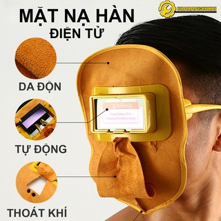 Mặt nạ hàn điện tử - Kính hàn điện tử da độn cao cấp bảo hành 24 tháng