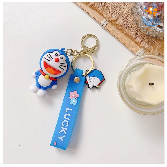 Móc Treo Chìa Khoá 3D Silicone Cao Cấp Doremon Nobita Xuka Xeko Chaien Siêu Xịn Xò