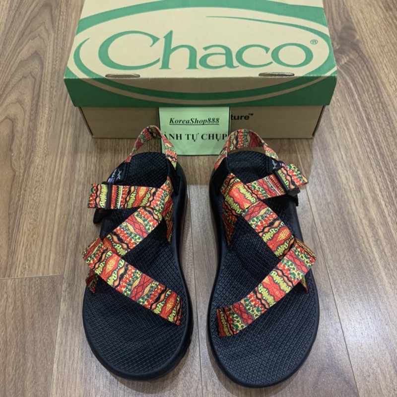 Dép Chaco Thổ Cẩm Quai Lụa Đế Thơm Mã D185