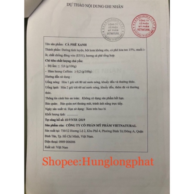 CA PHE XANH GIAM CAN - CA PHE KHANG MO ☕ | BigBuy360 - bigbuy360.vn