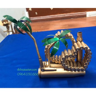 Mô hình vỏ đạn trái tim, cây dừa