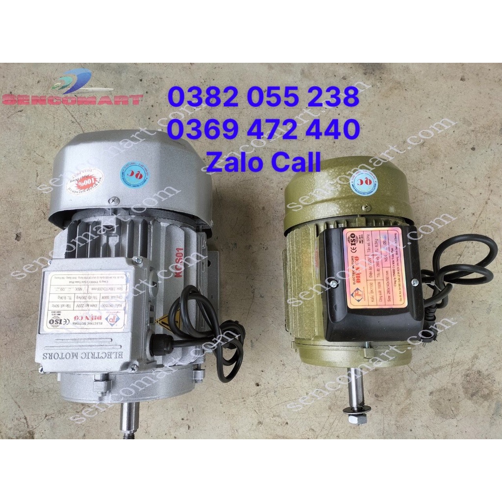 Mô tơ, động cơ, điện cơ Toàn Phát 1,5kw 2 ngựa tốc nhanh 2900v/p, nặng 9kg điện 1pha 220V dây đồng 100%