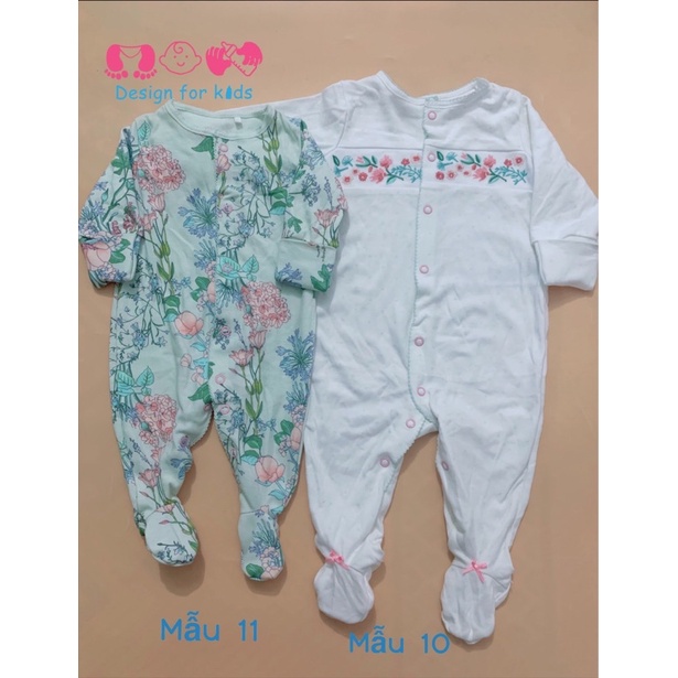 Sleepsuit bộ body dài tay hãng Next xuất xịn cho bé gái