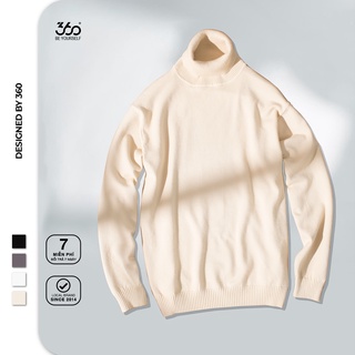 [Mã FAMALLT5 giảm 15% đơn 150K] Áo len nam cao cổ 360 Boutique trơn một màu, dễ phối đồ - ALETK106