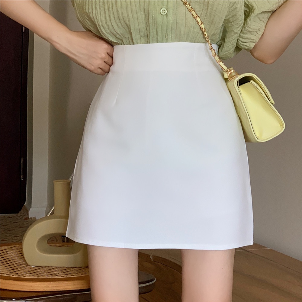 Chân Váy Chữ A Lưng Cao Màu Sắc Xinh Xắn Cho Nữ