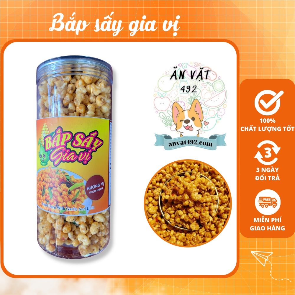 Bắp Sấy Mắm Ớt Lắc Khô Gà 350g - Ăn Vặt 492