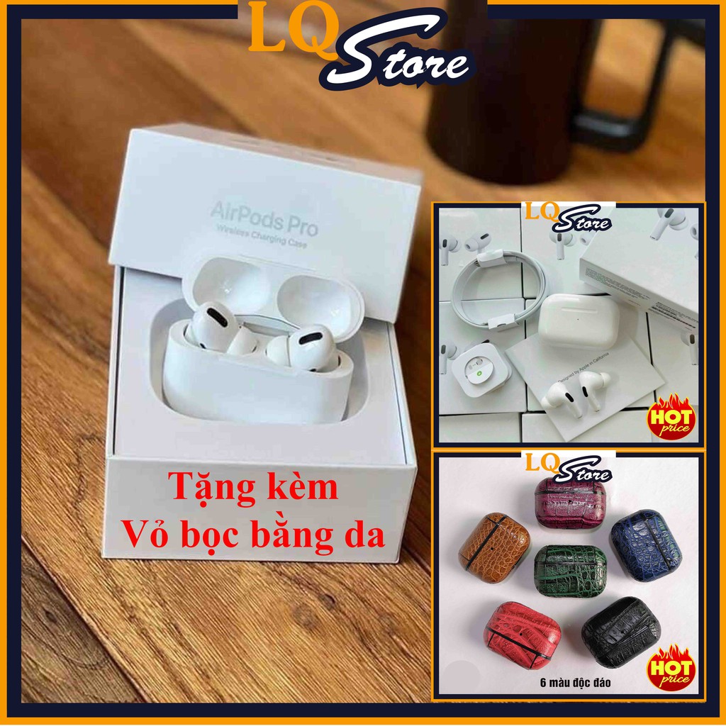 Tai nghe không dây bluetooth Airpods Pro, Check setting, đổi tên, xuyên âm, chống ồn, định vị, sạc không dây bản Cao cấp